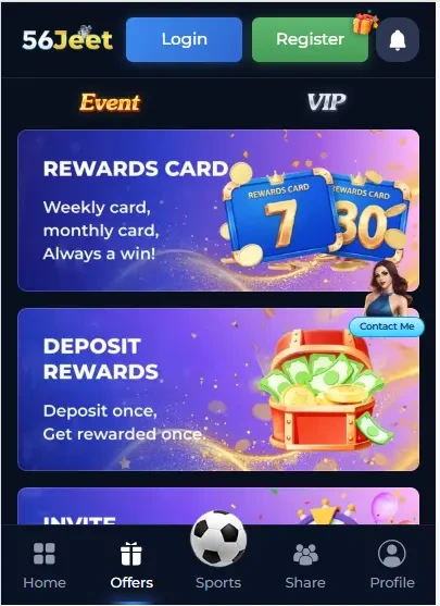56Jeet Game login and register method